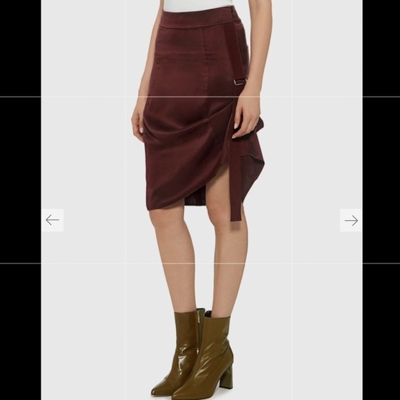 Public School Sana Belt Side Detail Silk Skirt - Picture 6 of 16